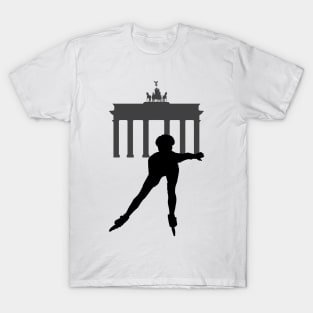 Inline skater with Brandenburg Gate T-Shirt